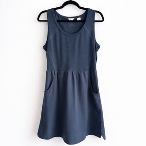 Ascend Athletic Dress L Charcoal Gray Athleisure Travel Golf Dress w Pockets